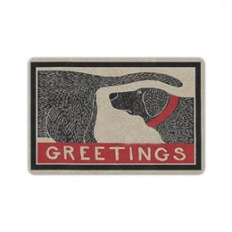 Carpets Humorous Dog Sniffing Welcome Doormat Non-Slip Machine Washable Outdoor Indoor Entrance Door Mat Decor Rug