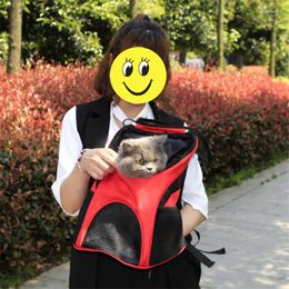 Cat Carriers Pet Carrier Bag For Backpack Small Dog Outdoor Portable Travel Shoulder Mesh Breathable Accessories