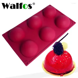 Baking Moulds WALFOS 6 Cavity Silicone Cake Mould Non-Stick Pan Decorating Tools Mousse Pudding Jelly Soap Kitchen Accessories
