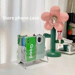 Storage Boxes Grid Remote Control Bracket Box Acrylic Transparent Air Conditioner TV Mobile Phone Home