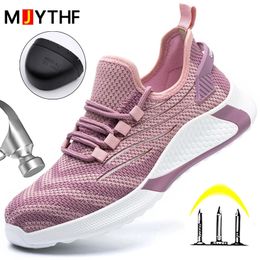 Safety Shoes For Men Women Work Steel Toe Cap Sneakers Security Boots Lightweight Safty 240429