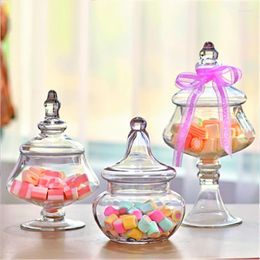 Storage Bottles Home Wedding Decoration Transparent Glass Candy Jar Tank Dessert Jars Tea Caddy Boxes