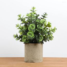 Decorative Flowers Potting Potted Plants Green Plant Plastic Bonsai Tabletop Shelf Indoor