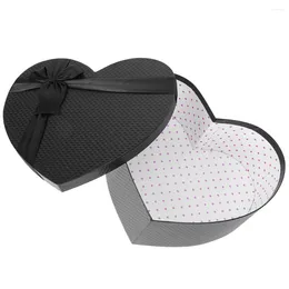 Gift Wrap Heart Shaped Black Box Candy Boxes The Packing Flower Party Favour Paper For Presents Bridesmaid