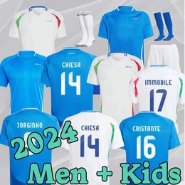 Soccer Jerseys 2024 Euro Cup National Team BAGGIO Jersey VERRATTI CHIESA Vintage JORGINHO Football Shirt BARELLA MALDINI Kids Kit