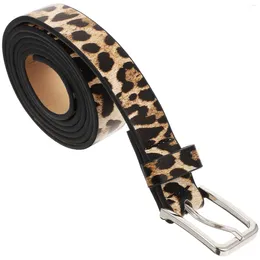 Belts Leopard PU Men's Women's Waist Artificial Horse Hair Beltss For Women Light Brown