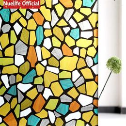 Window Stickers Colour Stone Pattern Glueless Electrostatic Matte Film Living Room Bedroom Bathroom Kids Office Sliding Door