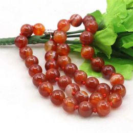 Beaded Necklaces 10mm Round Orange Multicolor Agate Necklace Handmade from Natural Stone for Womens Necklace DIY Fashion Jewelry Design d240514