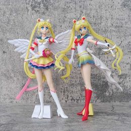 Action Toy Figures Anime Sailor Moon Tsukino Usagi Figure Eternal Tiare PVC Cake Ornaments Doll Collection Toys Tsukino Usagi Action Figurine Model Y240514