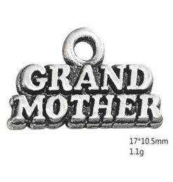 Antique Silver Plated Grandmother Charm Family Love Pendant Other Customised jewelry4307911