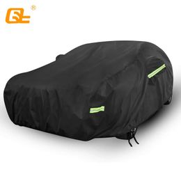 Car Covers Universal Car Cover For Dust-Proof Waterproof All Weather Covers For Automobiles Outdoor Indoor Full Exterior Sedan Covers Black T240509