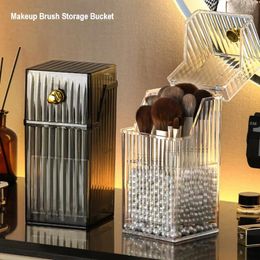 Storage Boxes Brush Cosmetic Pencil Display Makeup Vanity Box Holder Lid Case Clear Organiser Brushes With Pearls Eyebrow For