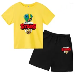Clothing Sets Summer Anime Role Playing Print Kids Casual Clothes Children Round Neck T-shirt Boys Girls Toddler Short Sleeve Shorts