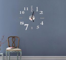 Big Wall Clock Modern Design 3D DIY Large Decorative Wall Clocks Watch Wall Unique Gift3787435