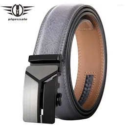 Belts Plyesxale Convenient Men's Black Fashion Design Business Automatic Buckle Wedding Dress Slide Strap Male B662