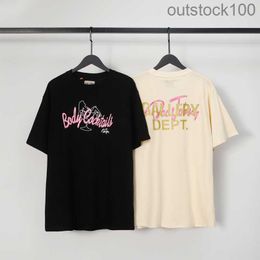 Fashion Top Branded Original Galle Dapt t Shirts Body Cocktails Tee Cocktail Girl Letter Printed Short Sleeve T-shirt Male with Real Logo