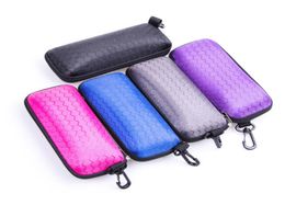 New 2019 Colourful Protable EVA Rectangle Zipper Sunglasses Hard Eye Glasses Case Protector Box With Hook3739590