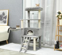 Domestic Delivery Cats Climbing Trestle Pet Scratcher Tree Candos MultiLevels Jumping Furniture Ball Cat Playing Toys With Nest 23980760