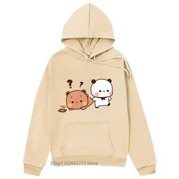 Men's Hoodies Sweatshirts Panda Bear Graphic Hoodies Cartoon Bubu and Dudu Sweatshirt Girls Kawaii Print Pullover Women Casual Plus Size Strtwear T240510