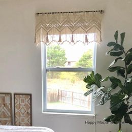Tapestries Macrame Valance Tapestry Hanging Large Hand-Woven Bohemian Tassel Curtain Living Room Office Bedroom Wall Decor-Rod Not Included