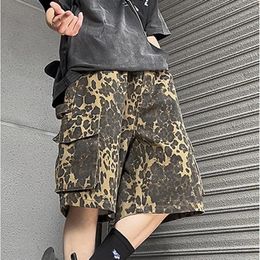 Women's Shorts Leopard Print Cargo Ladies Summer Lightweight Slacks Stretch For Fine Womens Workout Casual Trousers Ropa De Mujer