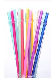 105inch Colourful Plastic Drinking Straws 26cm Reusable straws for tall skinny tumblers PP candy Colour straws for cocktail bar9256873