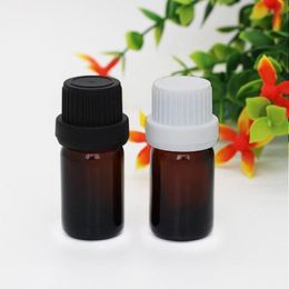 Amber Glass Essential Oil Perfume Bottles 5ML with Tamper Evident Lid Xseeg Vijlm