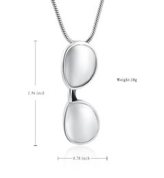 IJD10535 Fashion Sunglass Cremation Keepsake Urn Pendant Funeral Memorial Ashes Pendant for Loved One1205088