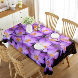 Table Cloth Spring Summer Floral Tablecloth Flower Clothes Multicolor Cover For Party Dining Room Home Indoor Outdoor Decor