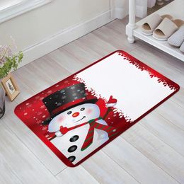 Carpets Merry Christmas Snowman Carpet For Living Room Area Rug Floor Mat Bedside Hallway Doormat Kids Bedroom Home Decoration