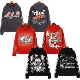 Mens Hoodies Designer con cappuccio con cappuccio con cappuccio vintage graffiti hip hop hop hop high street street felpa imbottita con cappuccio con cappuccio a maniche lunghe con cappuccio