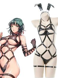 Sexy Set Hot Sexy Hollow Lingerie For Women Crotchless Anime Cosplay Bondage Uniform Erotic Maid Underwear Role Play Comes Outfit Set T240513