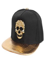 Fashion Designers Caps European And American New Hip Hop Hat Metal Skull Flat Brim Snakeskin Pattern Cap Fashionable Brand HipHop5872407