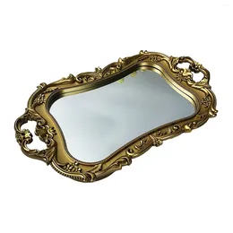 Frames Decorative Mirror Tray Food Mirrored Vintage Vanity Makeup Serving For Living Room Coffee Table Counter