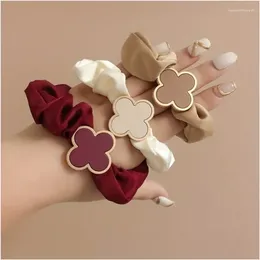 Hair Clips 2PCS/Warm Colour Cute And Sweet French Large Intestine Circle Ring Ties Accessories Head Bands For Women