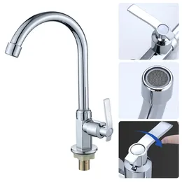 Bathroom Sink Faucets Kitchen Cold Taps Swivel Spout Single Water Lever Tap Mono Modern Plating Faucet Replaces For Kitchens Bars Bathrooms