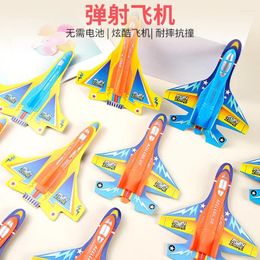 Party Favour 6Pcs Rubber Launcher Catapult Aircraft Plane Outdoors Toys For Kids Boy Birthday Favours Goodie Bag Stuffers Pinata Fillers