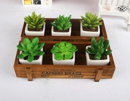 5PCSLOT Zakka wooden flowerpot retro wooden gardening fleshy succulent flower wood storage box creative J09316606055