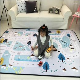 Carpets Fashion Children Game Carpet Kids Gym Rugs Anti-slip Crawling Mat Baby Toys Pouch Storage Organizer Play