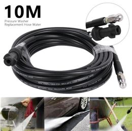 Watering Equipments 10M Flexible Garden Hose Rubber Pipe High Pressure Washer Water Greenhouse Sewer Drain Cleaning Cleaner6901325