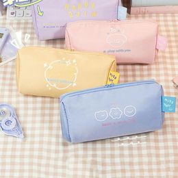 For Kids Creative Stationery School Office Supplies Simple Stationeries Pouch Zipper Pencil Bags Case Pen Bag