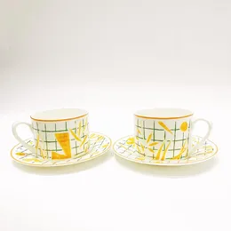 Mugs 220ml Ceramic Coffee Milk Cups Afternoon Tea 2 And Saucer Sets