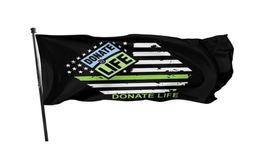 Donate Life 3x5ft Flag 100D Polyester Banners Indoor Outdoor Vivid Colour High Quality With Two Brass Grommets2280154