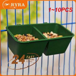 Other Bird Supplies 1-10PCS In 1 Parrot Food Water Bowl Dual Feeding Cup Plastic Pigeons Cage Feeder Pet Aviary