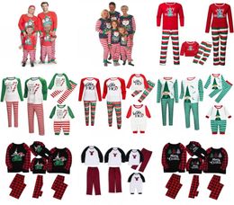 NEWChristmas Family Pajamas Sets Dad Mom Kids Baby Family Matching Christmas Sleepwear Christmas Night Pajamas Party Wear EWA18393097008