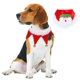 Dog Apparel Santa Christmas Cat Accessories Comfortable Short Plush Bib For Dogs Adjustable Scarf Collars Kittens Fashion Puppy Supplies