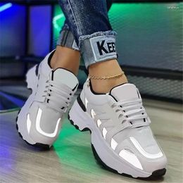 Casual Shoes Womens Sports 2024 Thick-soled Non-slip Large Size Lace-up Mesh Breathable Vulcanised