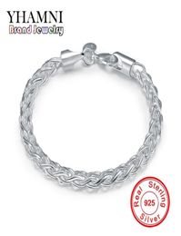 YHAMNI Fashion Original Jewelry Real Solid 925 Sterling Silver Unisex Bracelet Luxury wedding Gift Bracelet H0702560121