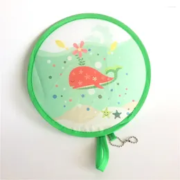 Party Favor Various Nylon Portable Folding Fan For Gift Kawaii Cool Summer Hand Fan/Flying Disk Creative