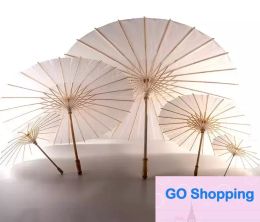Classic Bridal Wedding Parasols White Paper Umbrellas Beauty Items Chinese Mini Craft Umbrella Diameter